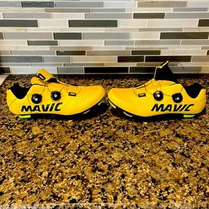 Mavic Road Cycling Shoes Ultralight Bicycle Breathable Yellow Size 10